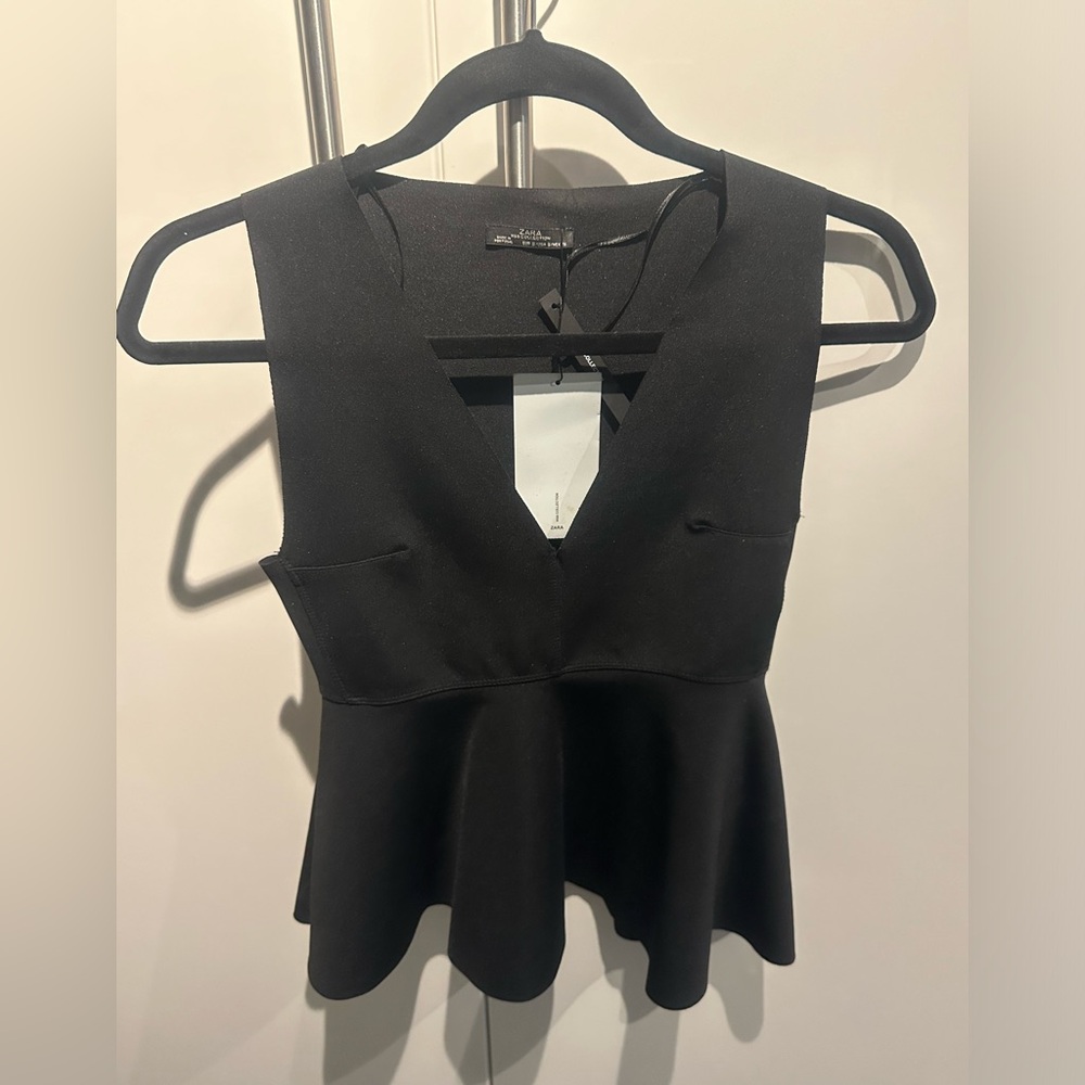 Zara peplum fitted tank size small